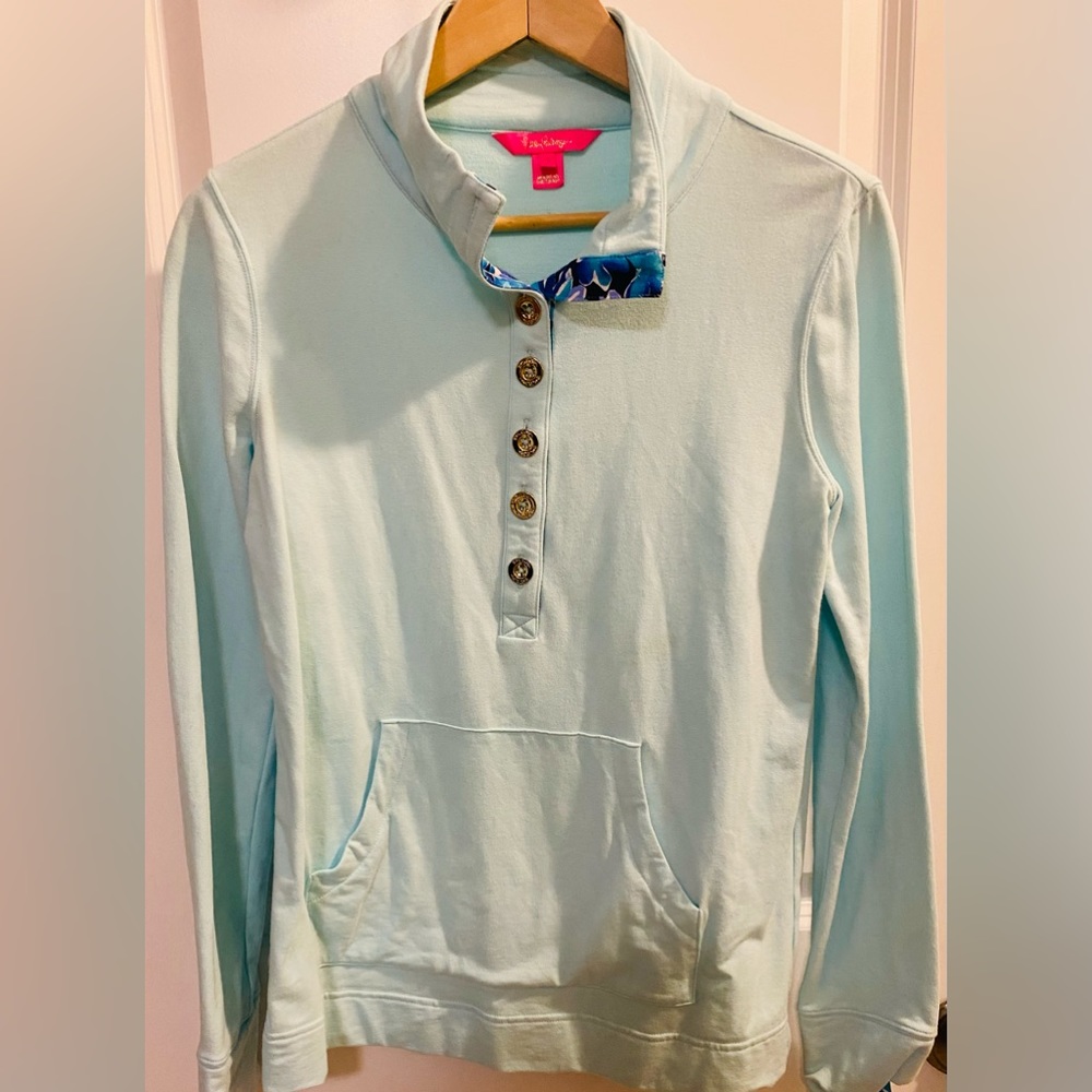 Lilly Pulitzer light blue pullover. Size small. Excellent condition